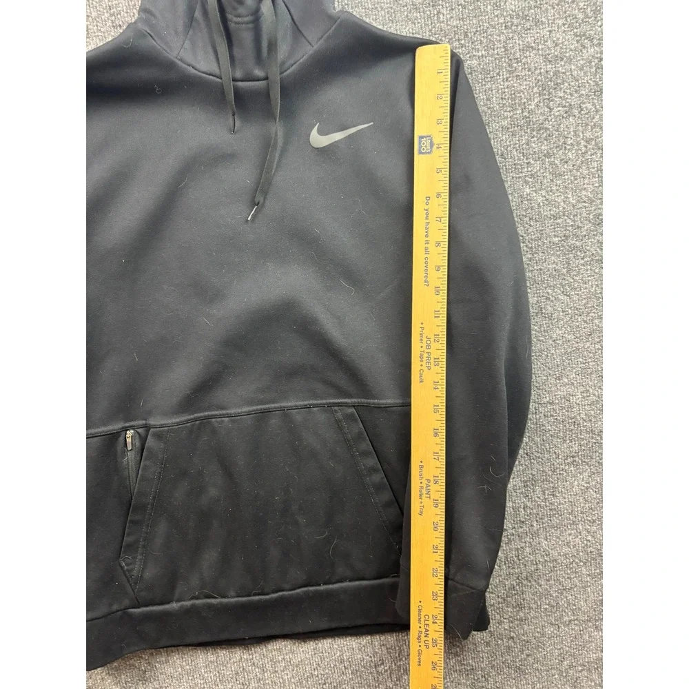 Nike Hoodie Mens Medium Black Dri-FIT Pullover Sweatshirt Activewear 67238